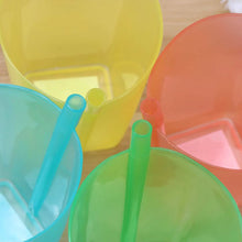 Laden Sie das Bild in den Galerie-Viewer, 4er Set Integrierter Trinkhalm Becher