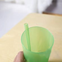 Laden Sie das Bild in den Galerie-Viewer, 4er Set Integrierter Trinkhalm Becher