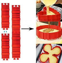 Laden Sie das Bild in den Galerie-Viewer, Silikon-Puzzle-Backform rot 4-teilig
