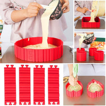 Laden Sie das Bild in den Galerie-Viewer, Silikon-Puzzle-Backform rot 4-teilig