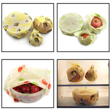 Laden Sie das Bild in den Galerie-Viewer, Wiederverwendbare Bienenwachs Frischhaltefolie 3er Pack